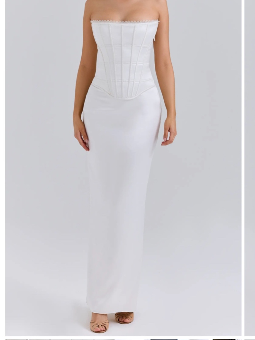 House of CB Strapless Corset Column Dress